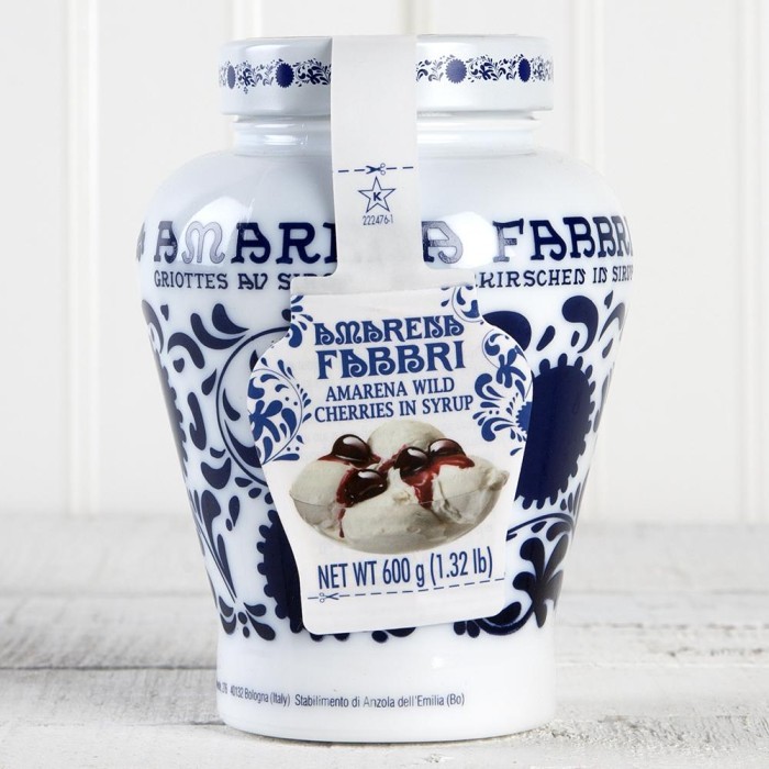 

Amarena Fabbri Cherry Cherries 600Gr Buah Ceri Sirup Gula Syrup Best Quality