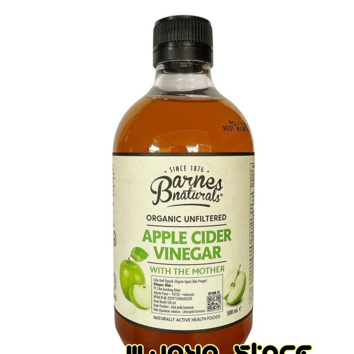 

Barnes Apple Cider Vinegar Organic Unfiltered 500ml