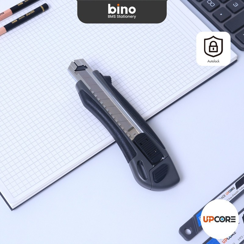 

[BMS Surabaya] Bantex Cutter Besar Pemotong Kertas Comfort Grip Pisau Baja SK5 AutoLock BD5322