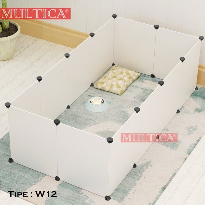 Multica Kandang pagar anjing/kucing/kelinci/umbar/pagar Plastik W12