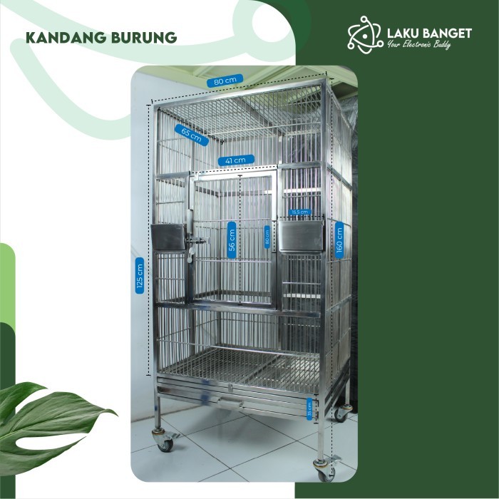 Kandang Burung Macaw Full Stainless / Kandang Kucing / Kandang Hewan