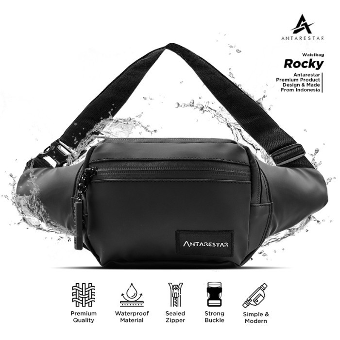 Tas Waistbag Selempang Pria Antarestar Waistbag Rocky Bag Outdoor