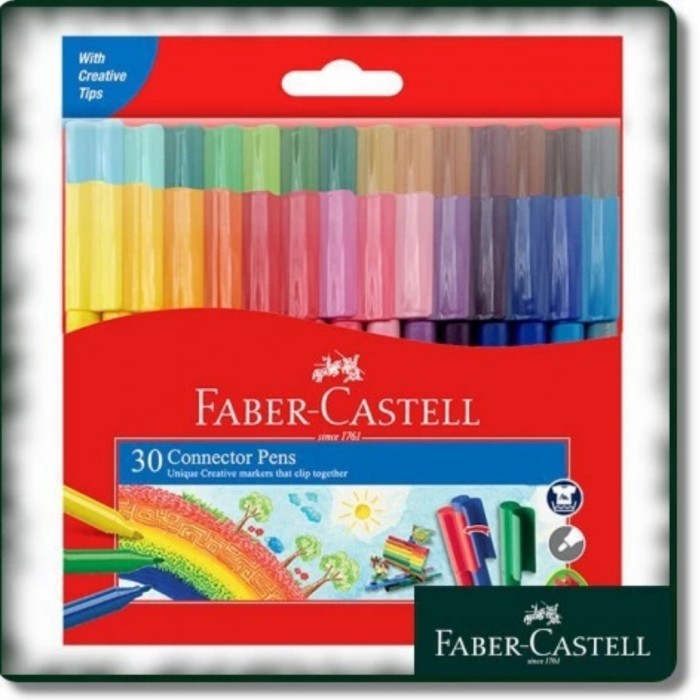 

TERLARIS! Spidol Connector Pen 30 warna Faber Castel