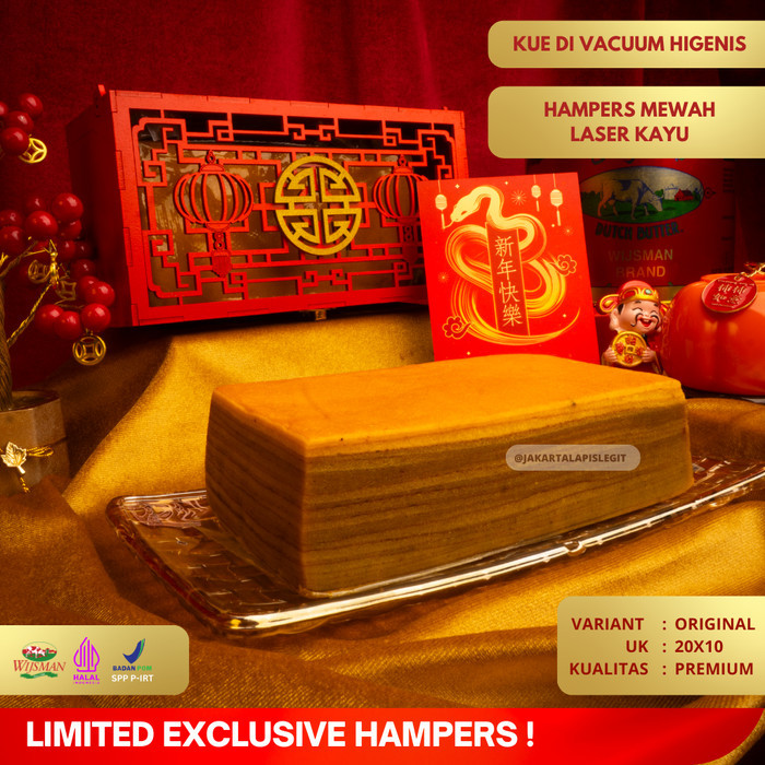 

[Promo Imlek] Hampers Lapis Legit Original 20X10 Premium - Limited Cny Edition Best Seller