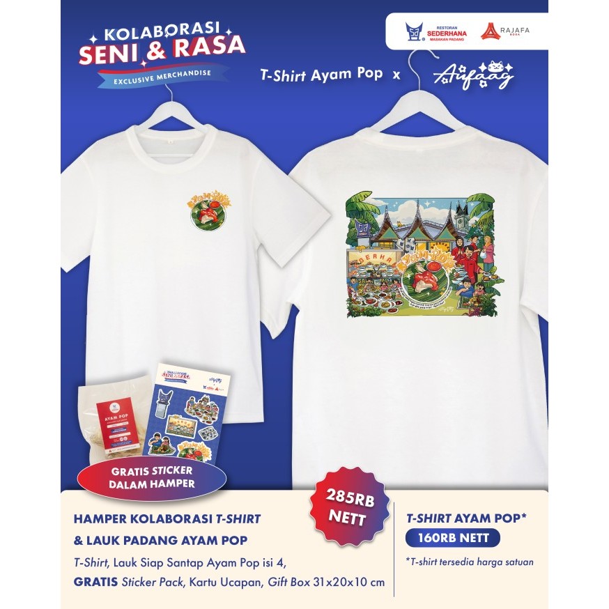 

Restoran Sederhana Rajafa - Hampers Collaboration Tshirt X Aufa Best Seller