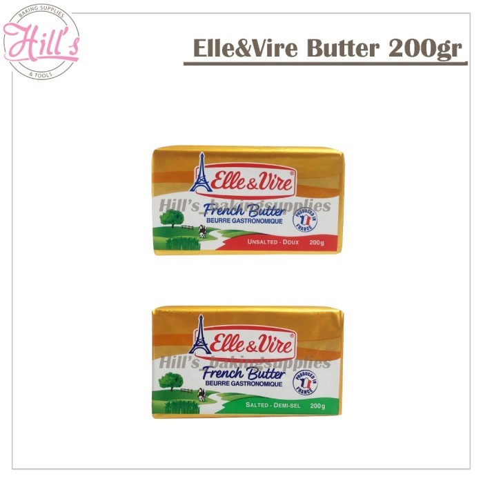 

TERLARIS PROMO MURAH !!! ELLE & VIRE UNSALTED DAN SALTED BUTTER 200GR / MENTEGA TAWAR ASIN /ELLEVIRE