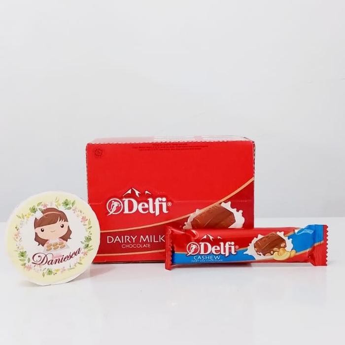 

terbaru !!! .1 kotak 15 bungkus coklat delfi dairy milk 25gr milk chocolate, almond, cashew, fruit &