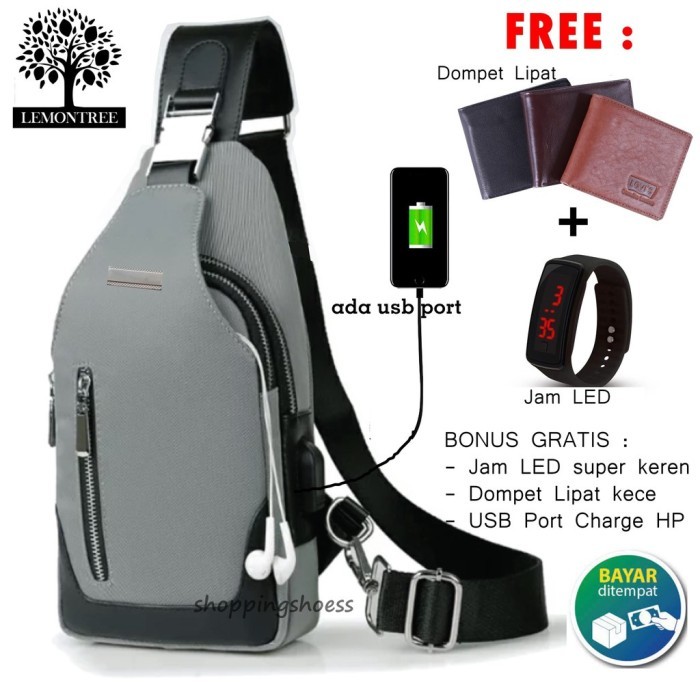 

TERLARIS 4IN1- GRATIS DOMPET JAM LED HEADSET USB PORT- GRATIS ONGKIR TAS SELEMPANG PRIA MURAH!!!