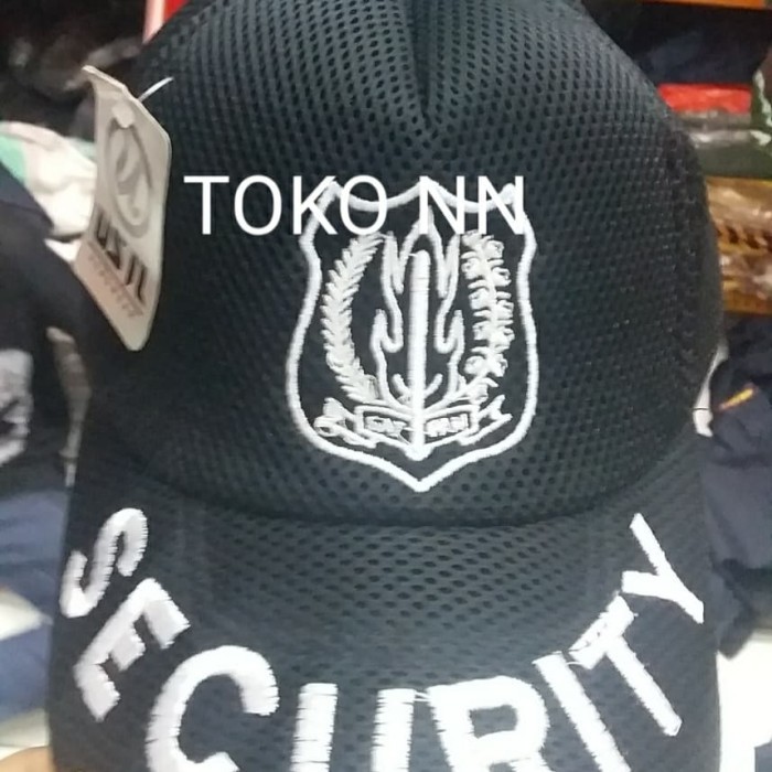 

Topi Security Logo Tulisan Putih
