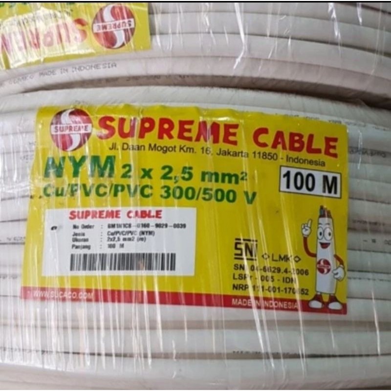 kabel supreme NYM 2x2,5 mm @100 meter