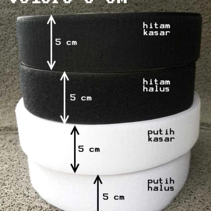 

Terbaru!! Velcro/ Hook And Loop Toyama/Perekat /Magic Warna Tape 2 Inch- 20 Mtr Cod