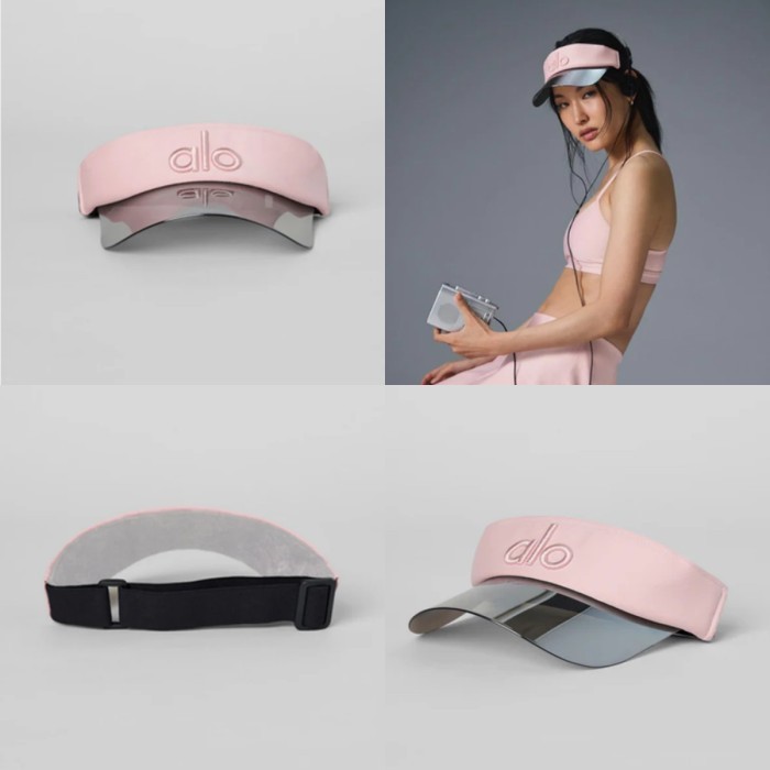 Terbaru Alo Yoga Solar Visor Topi- Black/Red/White/Pink Ballet