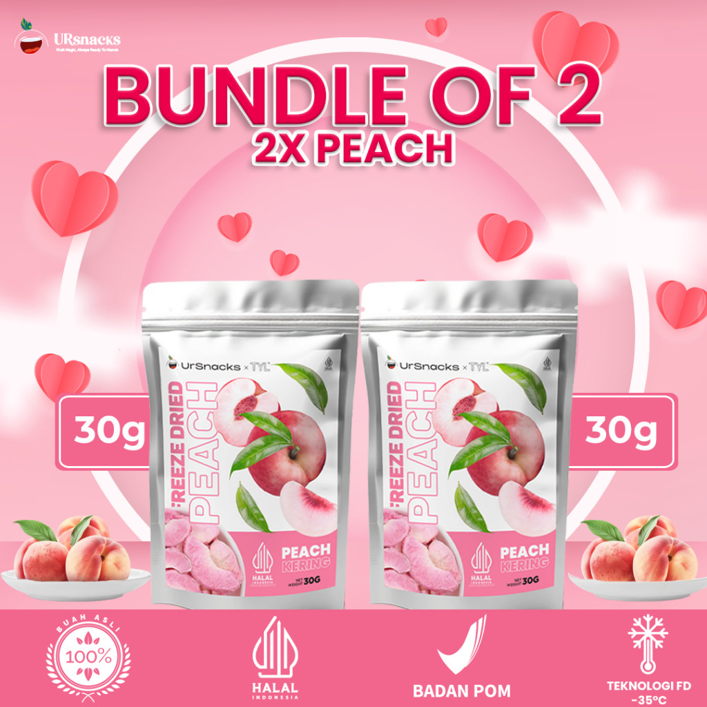 

Bundle Of 2 2Pc Freeze Dried Peach 30Gr Na Eripi Buah Peach Halal Bpom