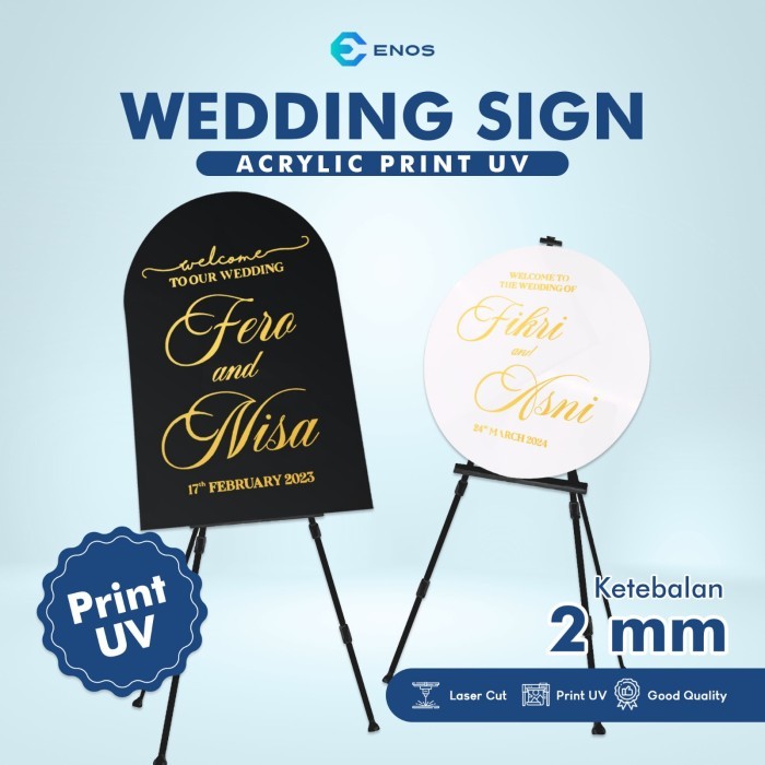 Dekorasi Lamaran Acrylic Welcome Wedding Sign Welcome Board
