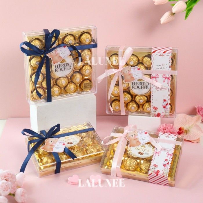 

Hampers Coklat Valentine - Ferrero Rocher Valentine Edition - Coklat Barly'S - Kado Valentine