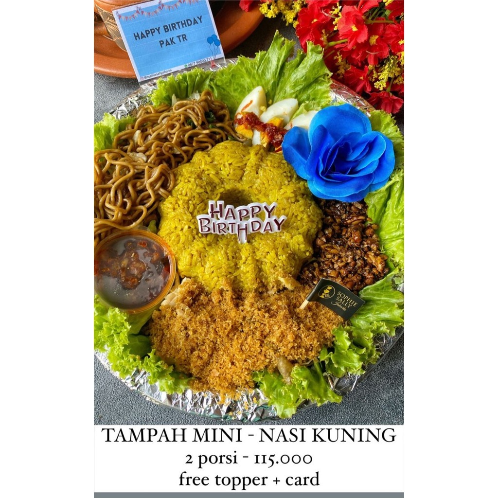 

Nasi Kuning Tampah Mini - 2 Porsi - Hampers Idul Fitri / Paket Lebaran