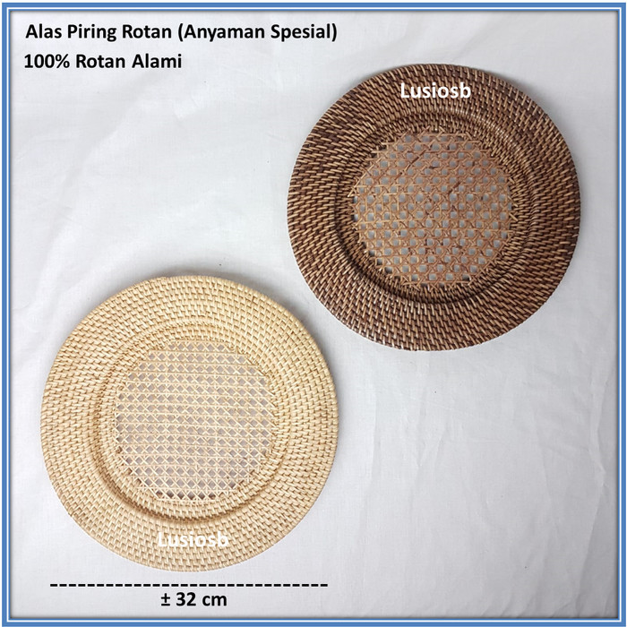 Alas Piring Rotan / Dekorasi / Alas Meja / Alas Rotan / Tatakan Piring