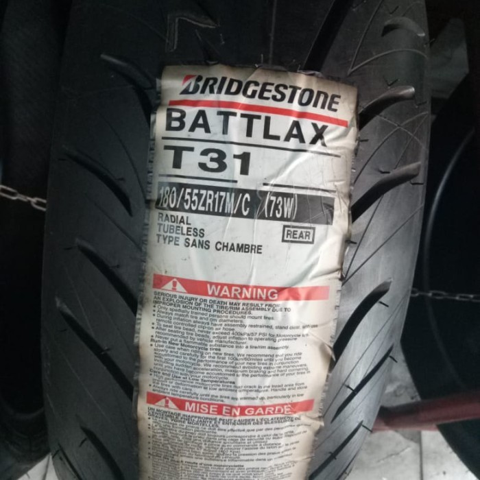 BAN LUAR BRIDGESTONE BATTLAX T31 UKURAN 180/55-17 BATTLAX TUBELESS