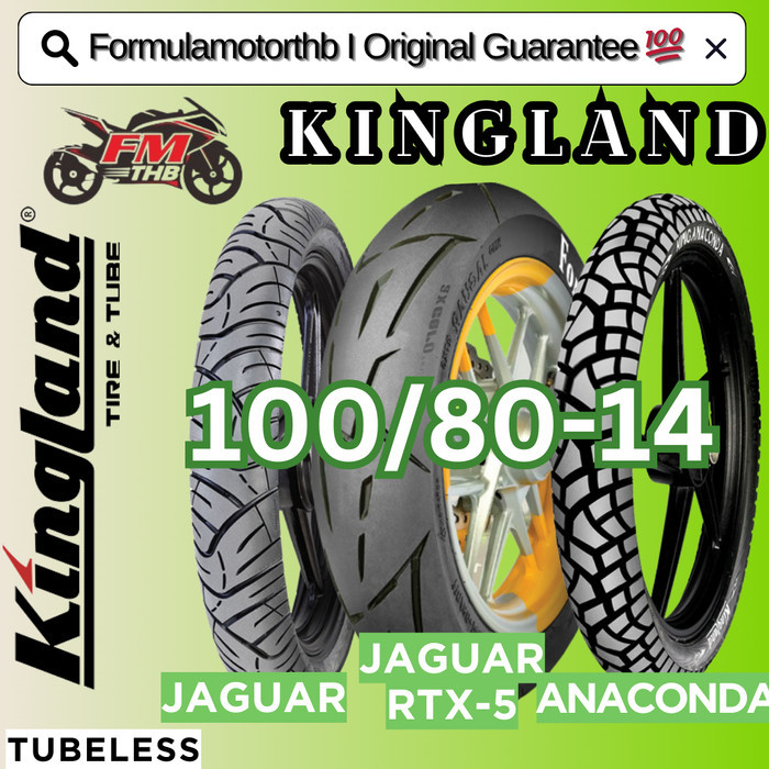 Ban Tubles Kingland 100/80-14 - Ban Motor Kingland Ring 14 Murah