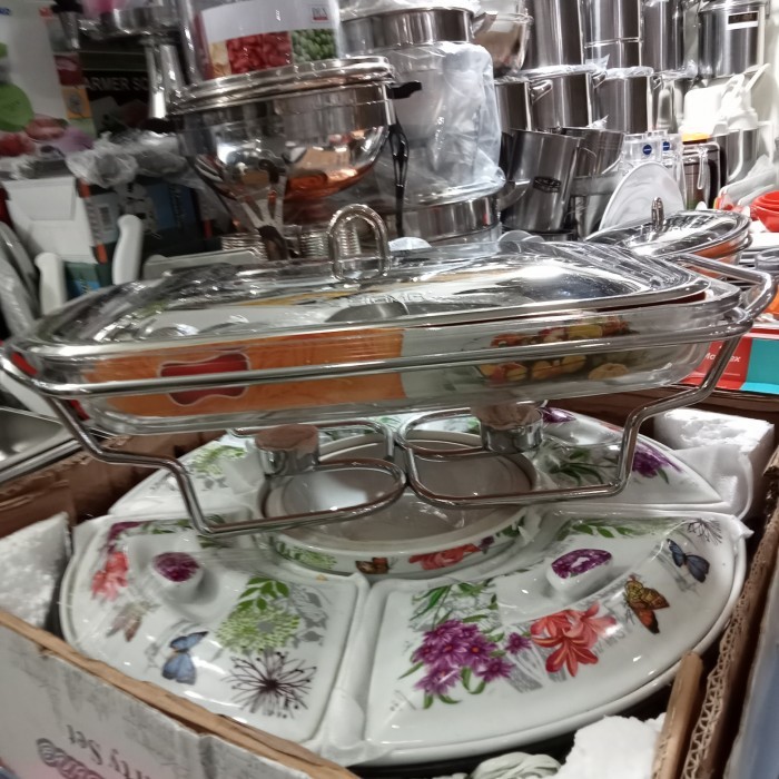 Pemanas / Prasmanan Kaca Marinex Segi