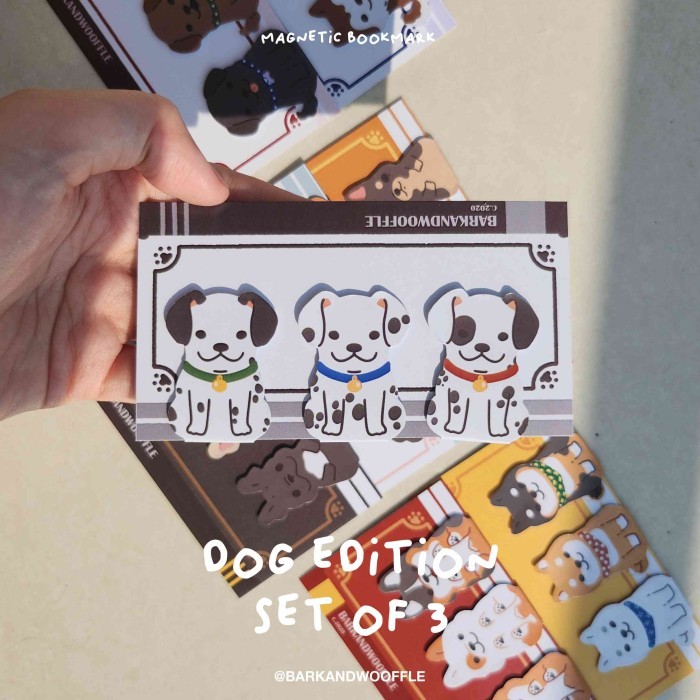

TERBARU Bark and Wooffle Dog Collections (Set of 3) Magnetic Bookmark BISA GOSEND!