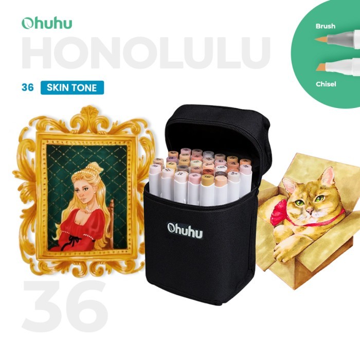

TERBARU! OHUHU Honolulu Portrait Skin Tones Dual Tip (Brush & Chisel)