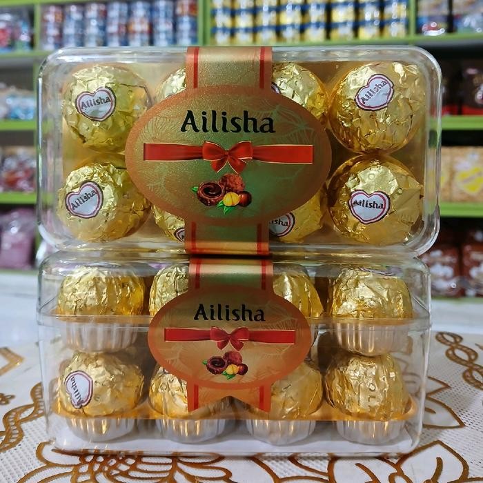 

terbaru !!! coklat alisha heart chocolate manis toples ready