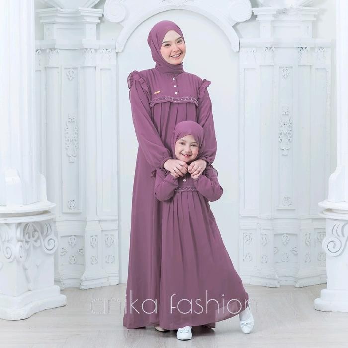 GAMIS COUPLE IBU DAN ANAK TERBARU //BAJU GAMIS LEBARAN 2025 TERBARU MUSLIM WANITA SYARI DRESS MEWAH