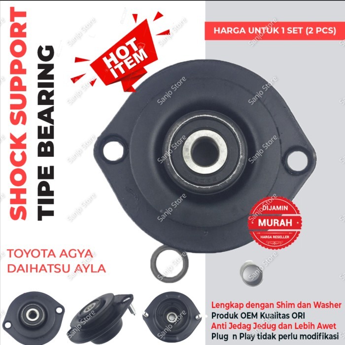 Shock Support Absorber Mounting Tipe Internal Bearing Agya Ayla