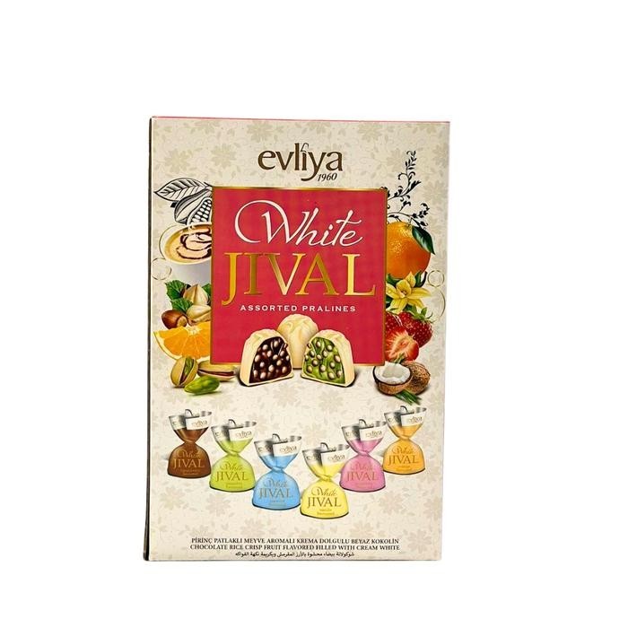 

Coklat Turkey Evliya Jival White 2 kg chocolate Cokelat Premium Snack Food - Kurma Indonesia