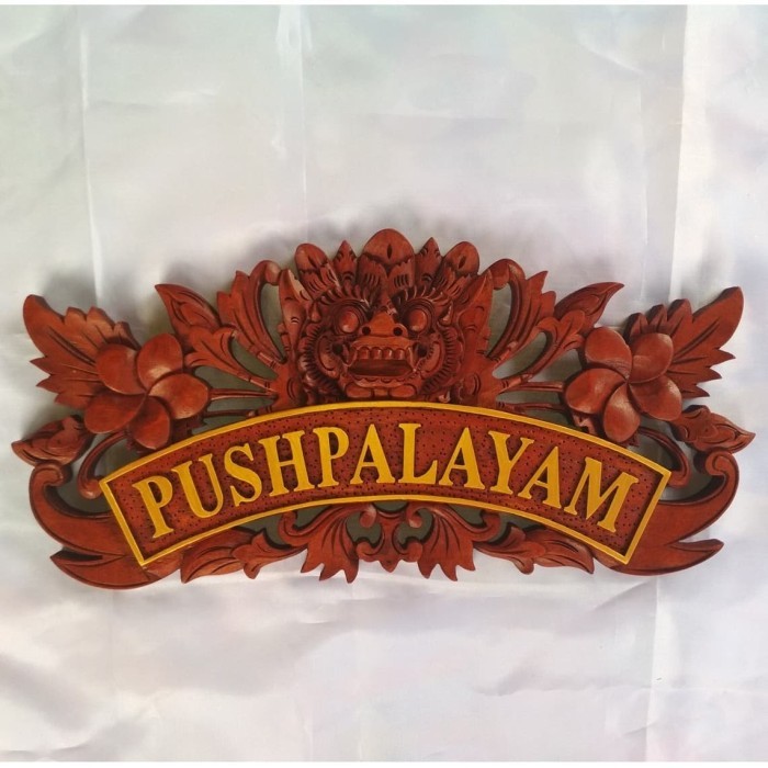 

*#*#*#] papan nama dinding bunga barong / PN-06