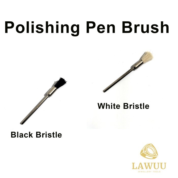 (:(:(:(] Polishing Pen brush (White & Black) Sikat Poles Bertangkai