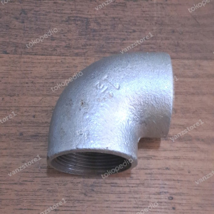 {{{{}}] Elbow / knee pipa 1 1/2 inch/dim Galvanis drat GIP