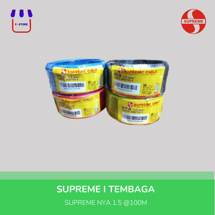 Supreme Kabel Nya 1.5 Mm Nya 1,5 Mm Supreme 1 Roll 100 Meter