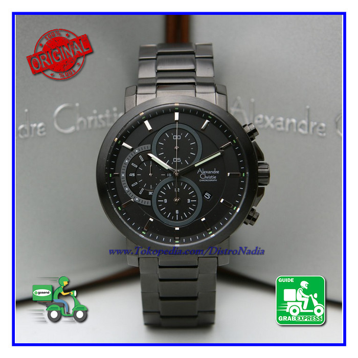 Jam Tangan Pria Alexandre Christie Ac6437Mf Silver Brown Original