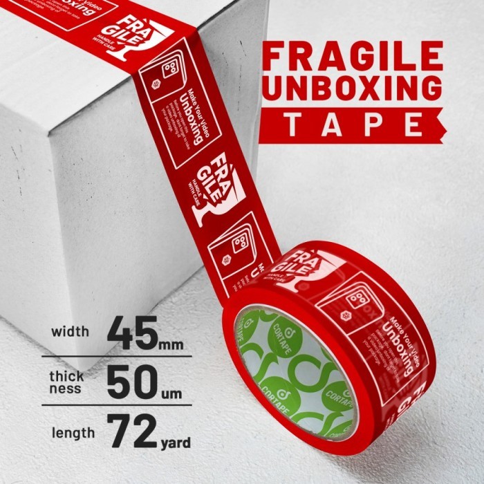 

Barang Terlaris Lakban Fragile 48Mm Premium Plakban Isolasi Termurah / Selop Packing Aman