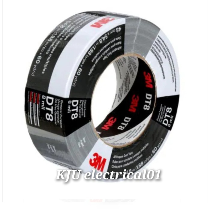 

Terbaru!! 3M Dt8 All Purpose Duct Tape 48Mm X 25Yrd Black Packing Aman