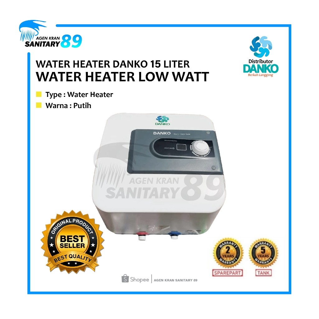 WATER HEATER DANKO ORIGINAL 15 LITER LOW WATT & 30 LITER LOW WATT