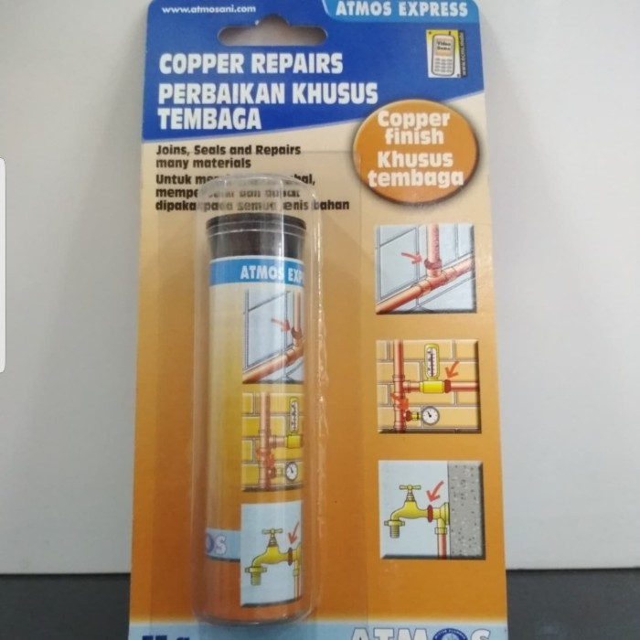 TERBARU Atmos Express Copper Repair Lem Perbaikan Pipa Khusus Tembaga 57 gram