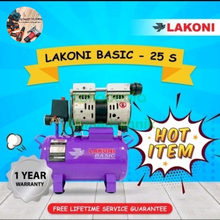 READY STOK Mesin kompresor Lakoni basic 25 S Kompresor udara oilles Lakoni basic