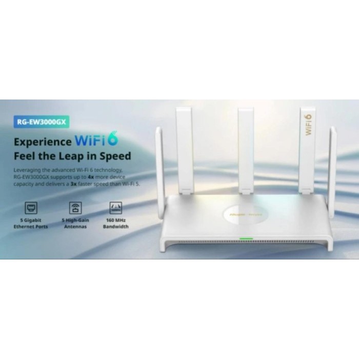 Promo Ruijie Reyee Rg-Ew3000Gx Wi-Fi 6 Dual-Band Pengganti Ew1800Gx Pro
