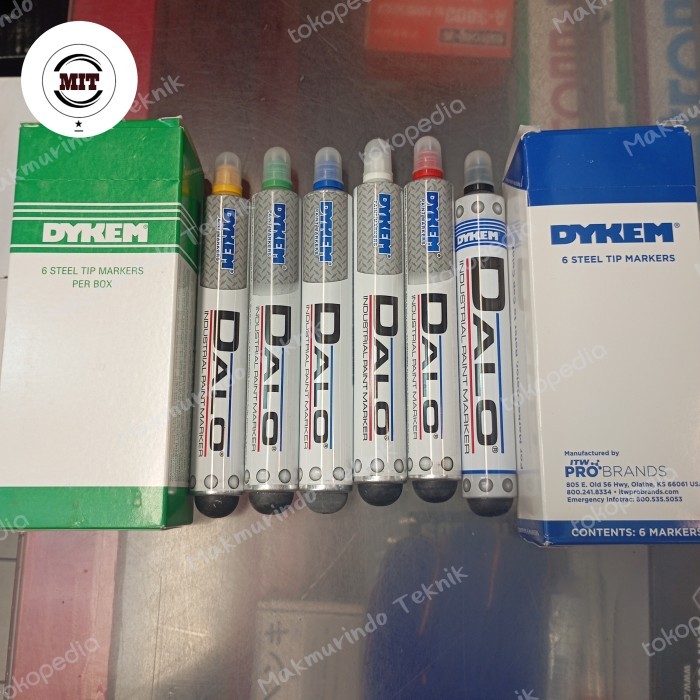 

DALO DYKEM White Marker Stainless Heavy Duty Spidol Besi Permanent