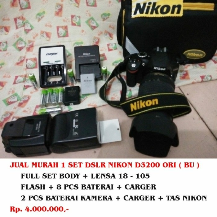 '+'+'+'+] 1 set Camera DSLR Nikon D3200 ORI , full set , Kemera masih baru + tas