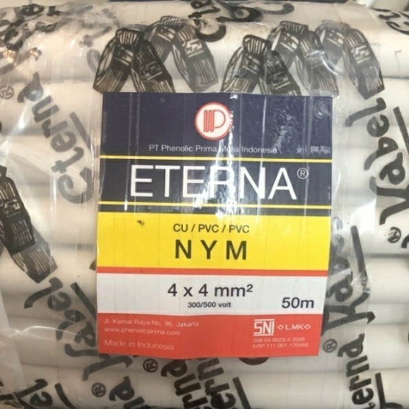 *:*:*:*:*] Kabel Listrik NYM 4x4 / 4 x 4 mm / METER Eterna/ metal / visicom / SNI