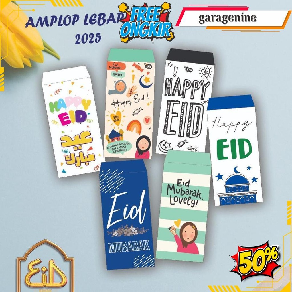 

(10 Pcs) Amplop Lebaran/Eid Mubarak/Ramadan Kareem/Idul Fitri/Amplop Unik/Amplop Lebaran Angpao Bisa Cod