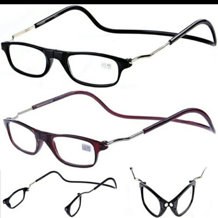 Kacamata baca magnet kalung gantung
