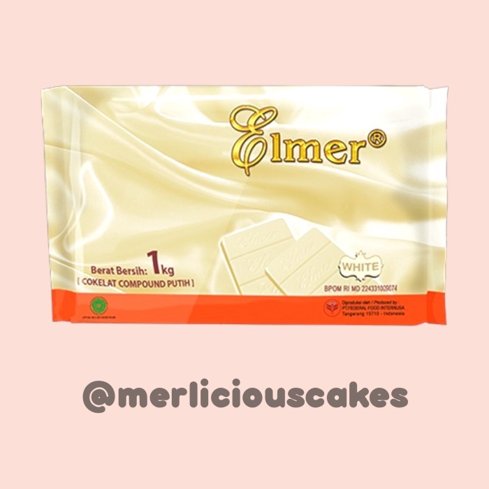 

\\\\\] Elmer Classic White Chocolate Compound 1 Kg Coklat Putih Batangan White Cooking Chocolate WCC