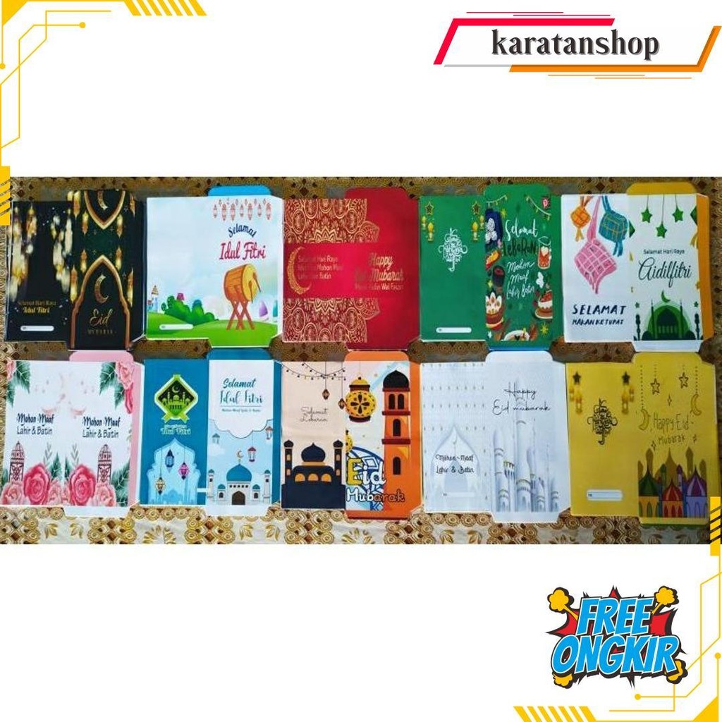 

100 Lembar Amplop Lebaran Panjang Lembaran(Belum Dilem) Siap Kirim
