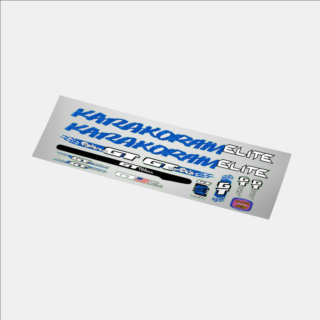 GT 1991 Karakoram Elite Frameset / Sticker / Decal Sepeda