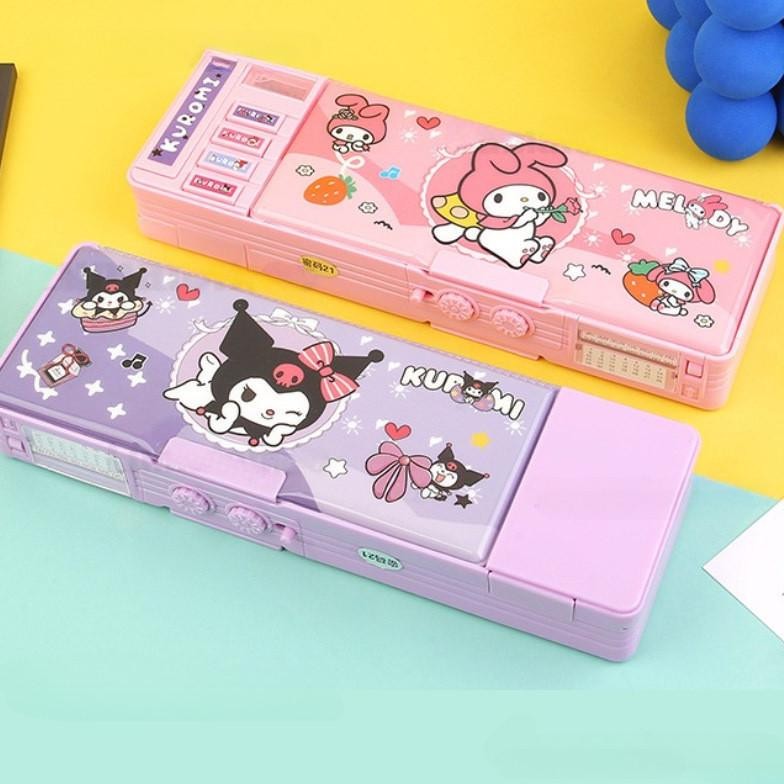 

VIRAL [Penjual Lokal] kuromi Pencil Cases Large Capacity Pencil Bag Pouch Holder Box for Girls Office Student Stationery Organizer School Supplies Tempat fh-46